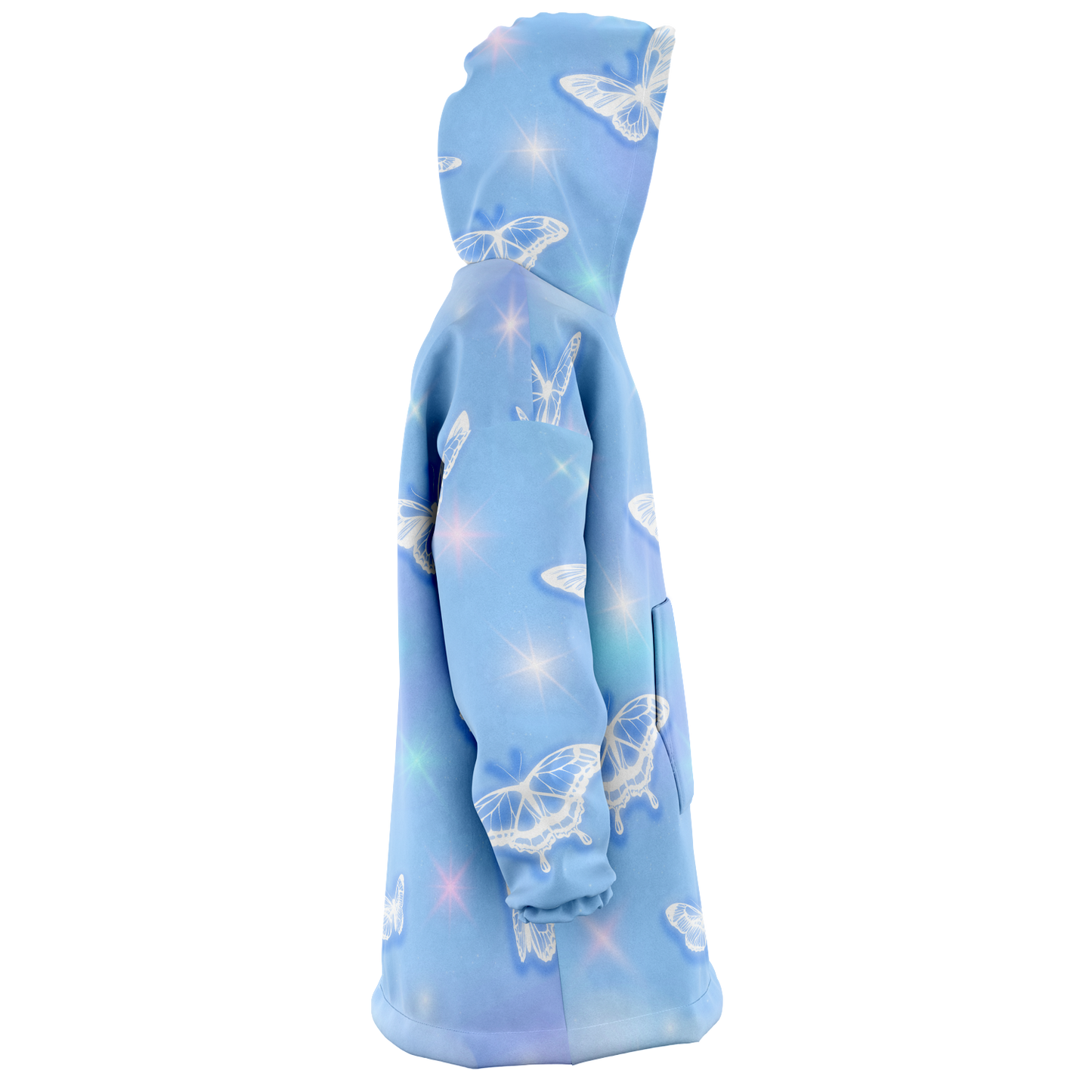 Dreamy Butterflies (Blue & White) - Cobija Hoodie
