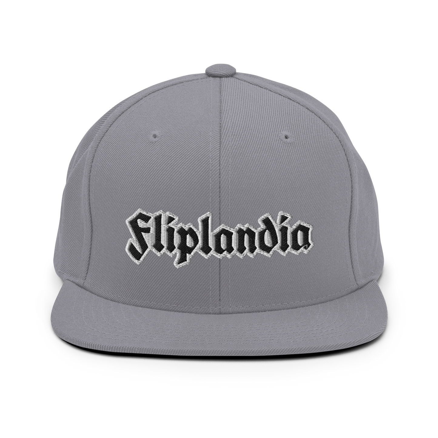 Fliplandia Logo - Embroidered Flatbill Snapback Hat
