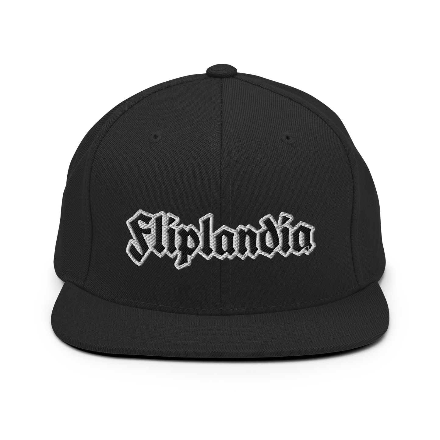 Fliplandia Logo - Embroidered Flatbill Snapback Hat