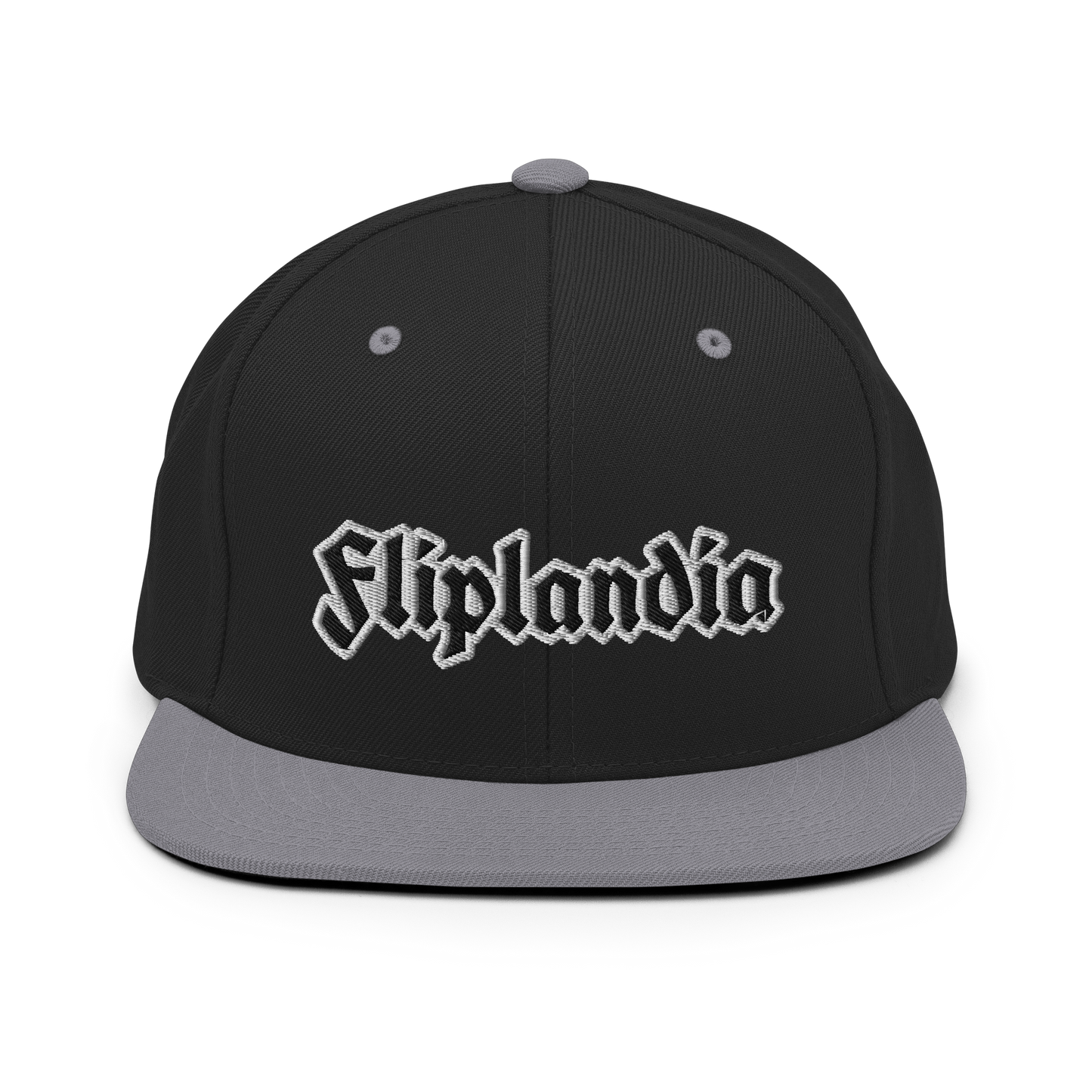 Fliplandia Logo - Embroidered Flatbill Snapback Hat