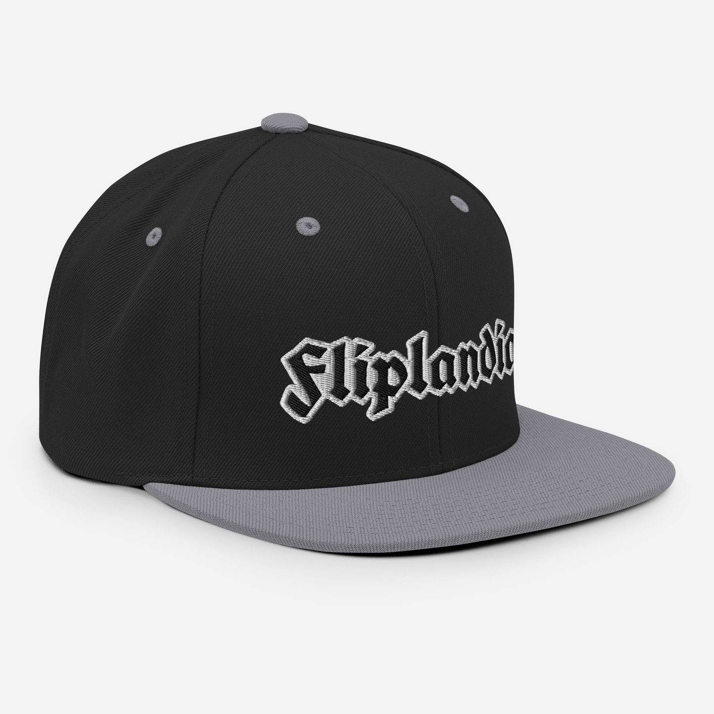 Fliplandia Logo - Embroidered Flatbill Snapback Hat