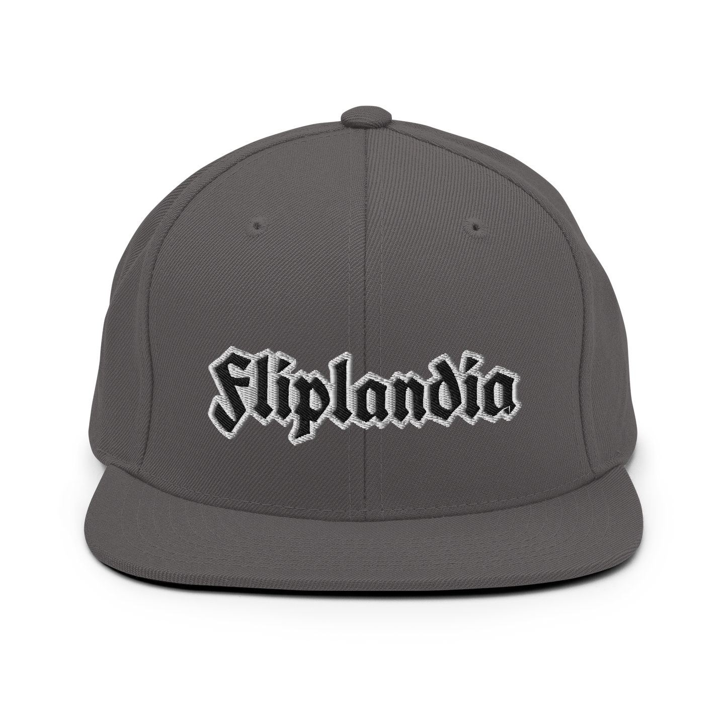 Fliplandia Logo - Embroidered Flatbill Snapback Hat