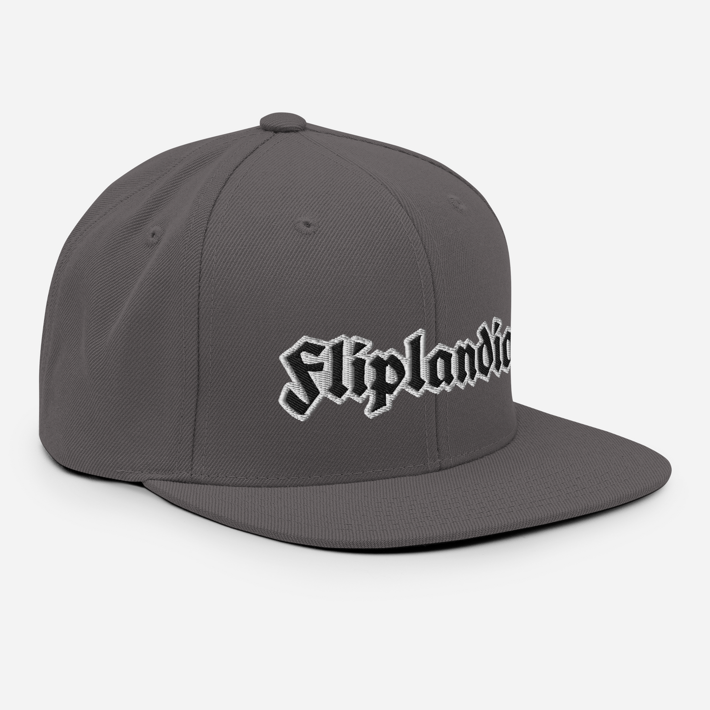 Fliplandia Logo - Embroidered Flatbill Snapback Hat