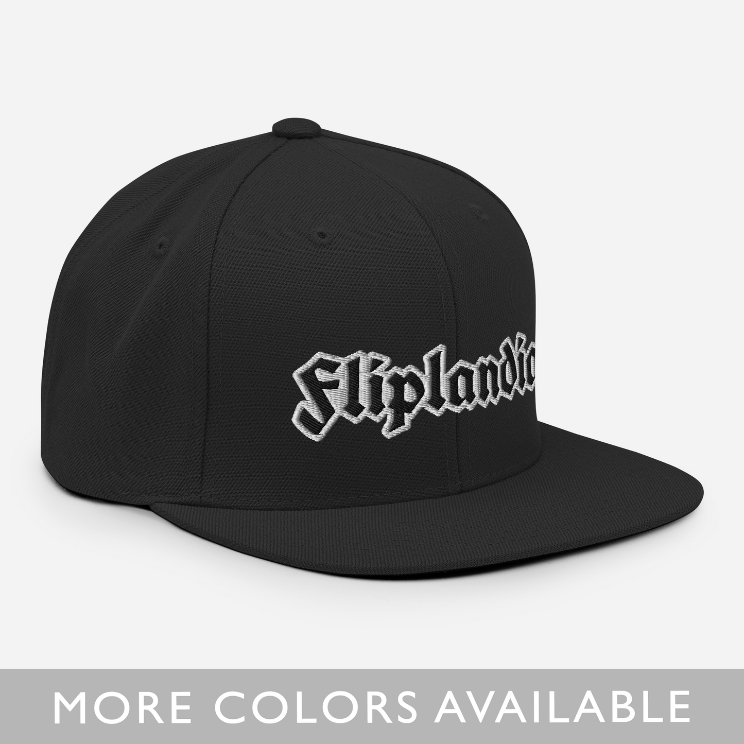 Fliplandia Logo - Embroidered Flatbill Snapback Hat