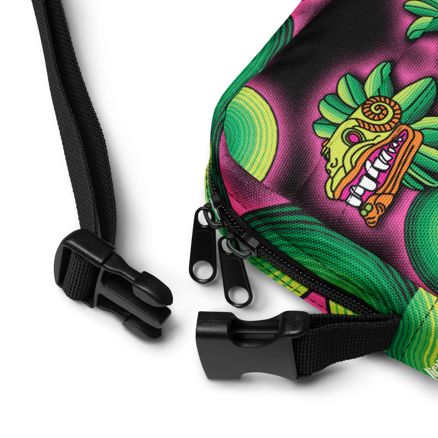 Green and Pink Quetzalcoatl - Unisex Crossbody Bag