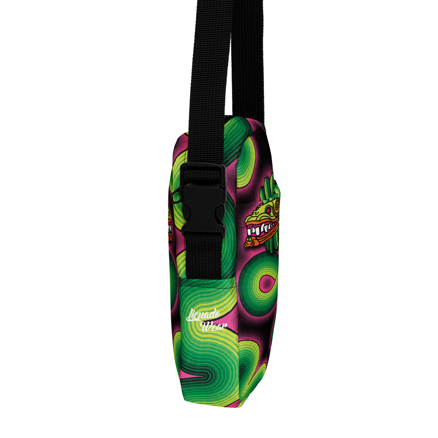 Green and Pink Quetzalcoatl - Unisex Crossbody Bag