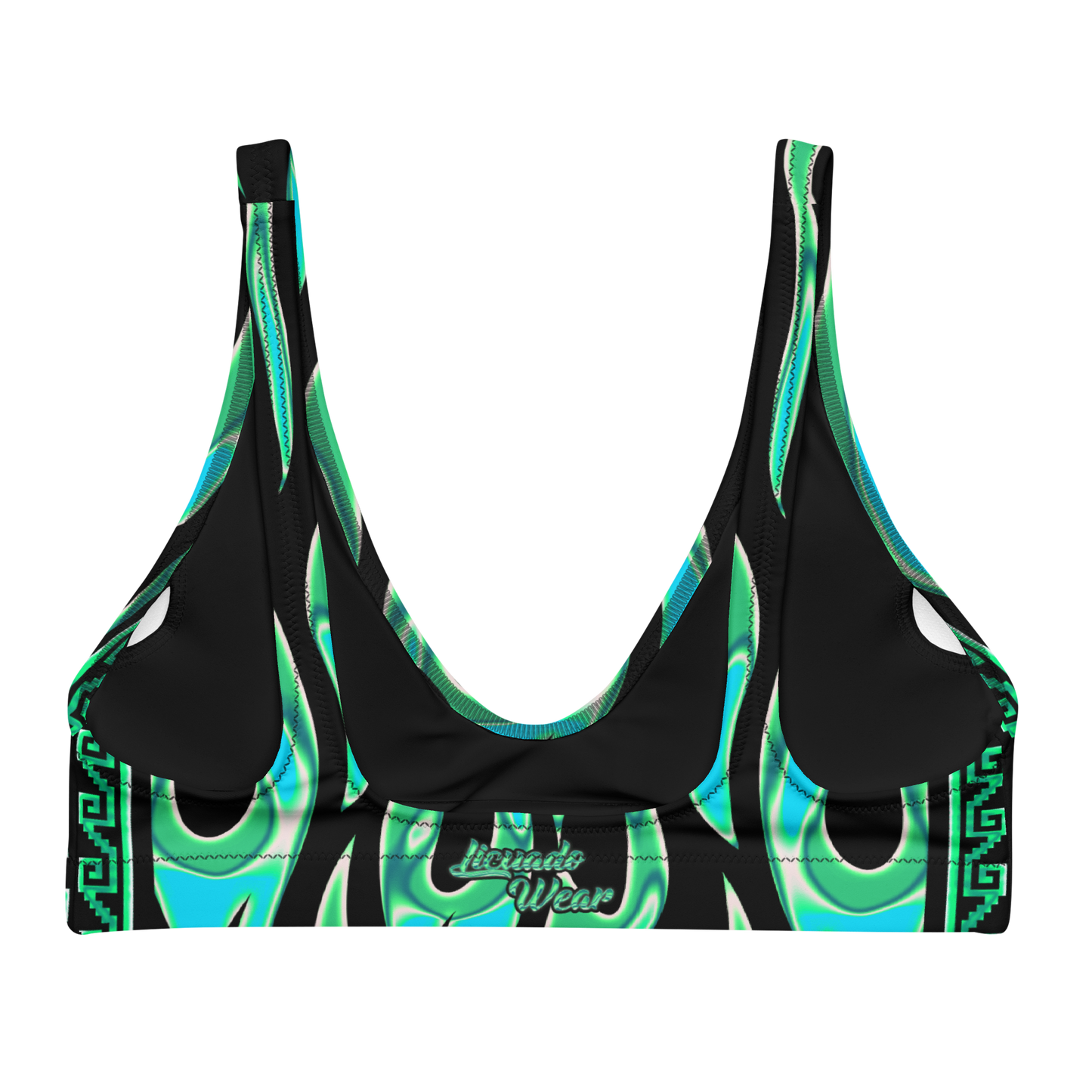 Green Chrome Charro (Escorpión/Scorpion) - Recycled Bikini Top