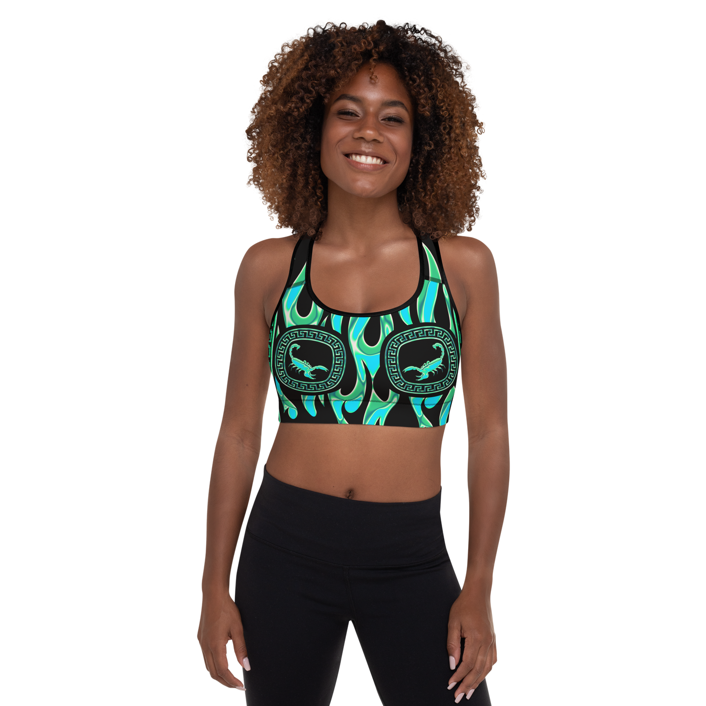Green Chrome Charro (Escorpión/Scorpion) - Sports Bra