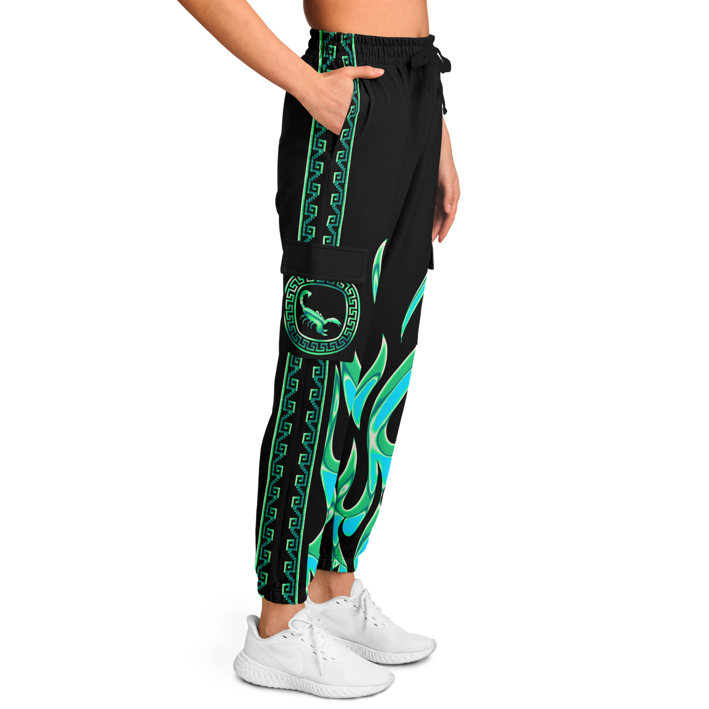 Green Chrome Charro (Escorpión/Scorpion) - Unisex Cargo Joggers