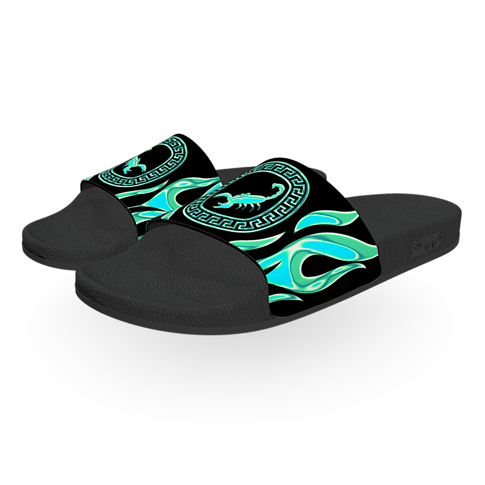 Green Chrome Charro Scorpion - Unisex Slide Sandal