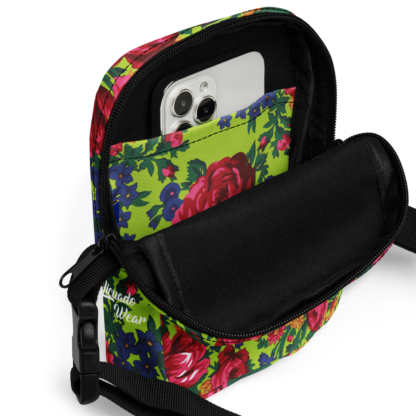 Green Floral - Unisex Crossbody Bag
