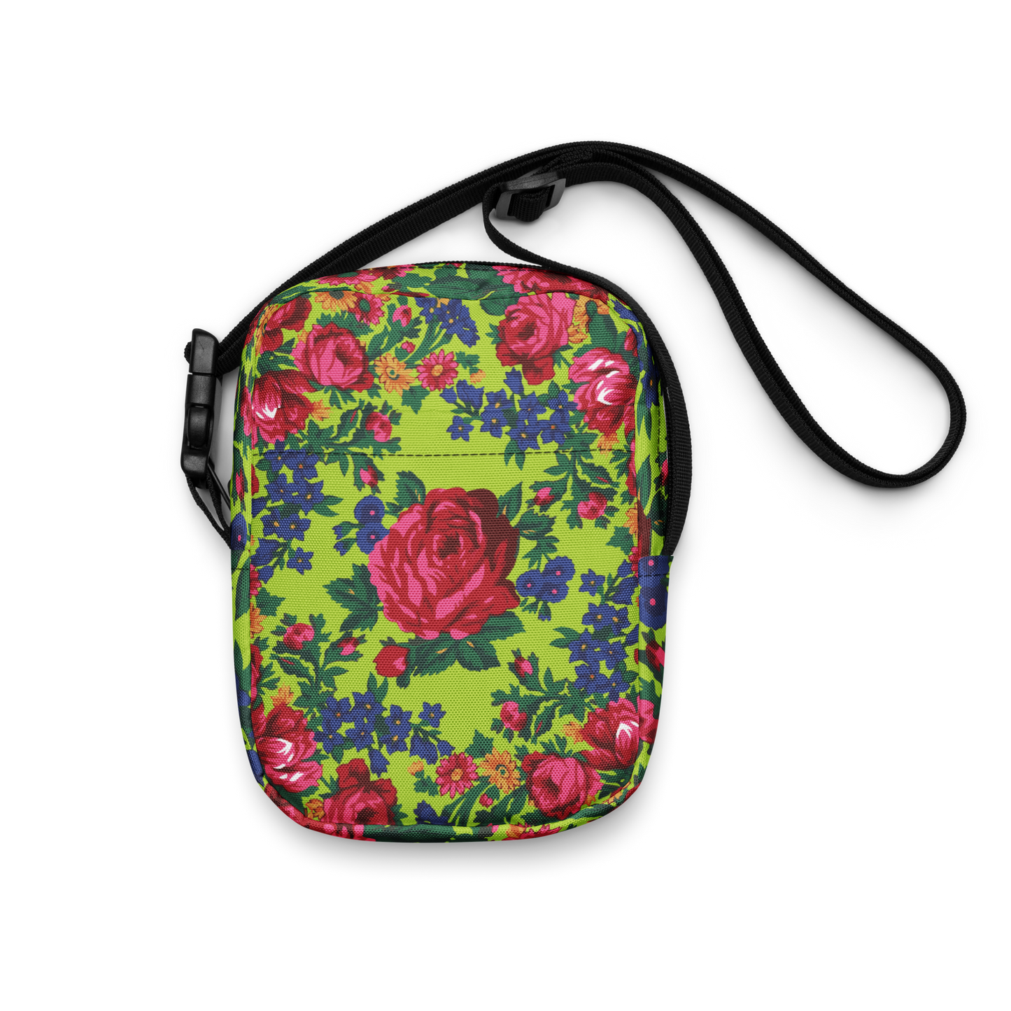 Green Floral - Unisex Crossbody Bag