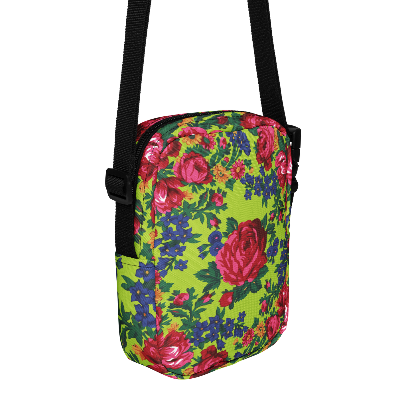 Green Floral - Unisex Crossbody Bag