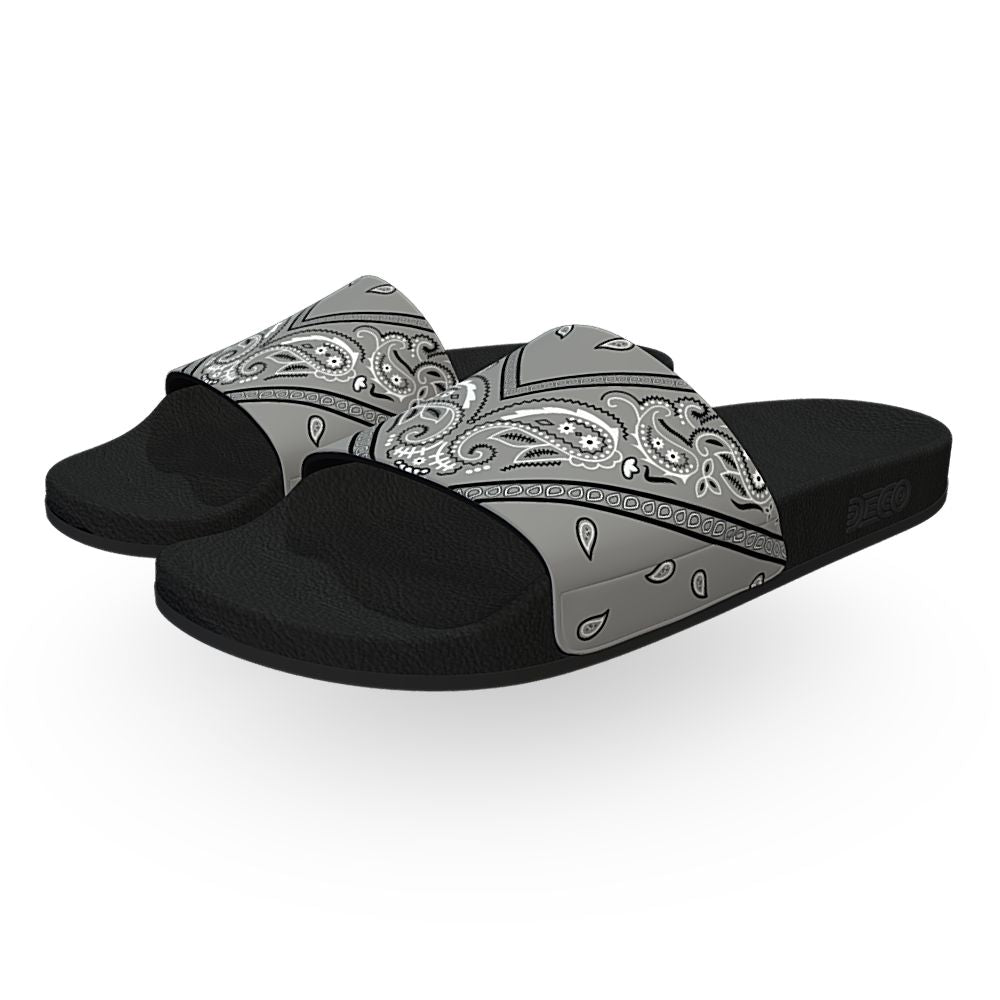 Grey Bandana - Unisex Slide Sandal