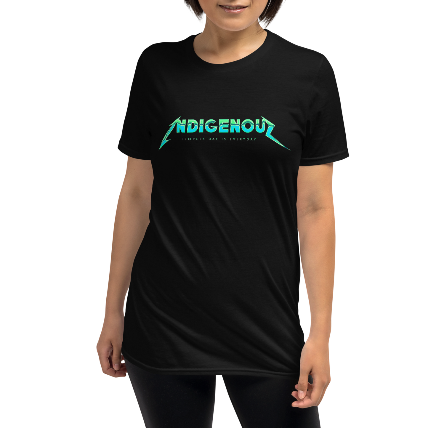 Indigenous Peoples Day is Everyday (Blue Green Chrome) - Unisex T-Shirt