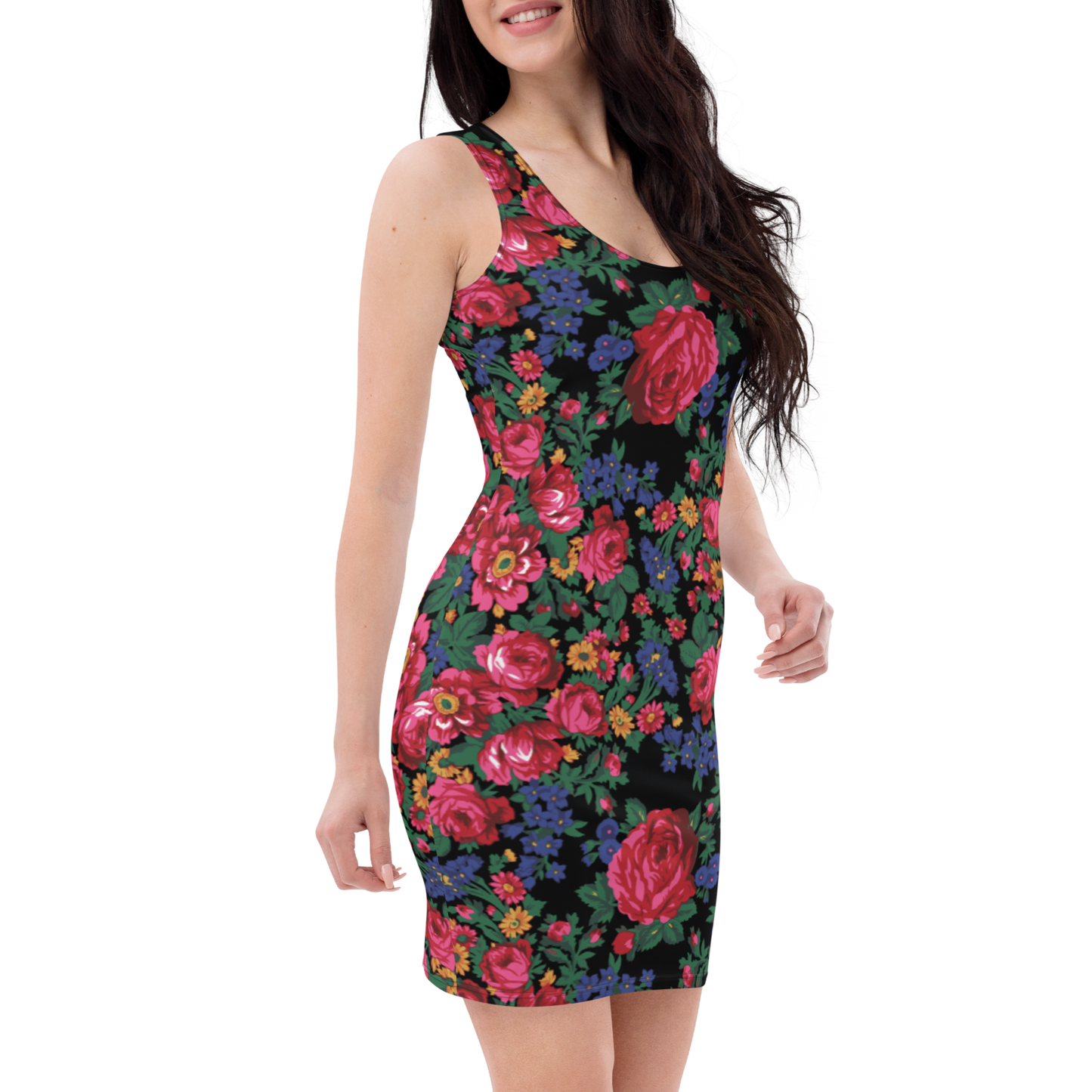 Kokum Floral (Black) - Sublimation Cut & Sew Dress