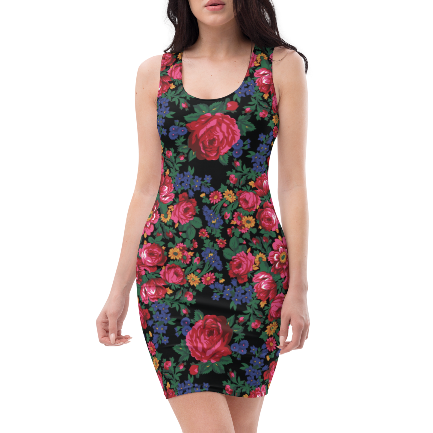 Kokum Floral (Black) - Sublimation Cut & Sew Dress