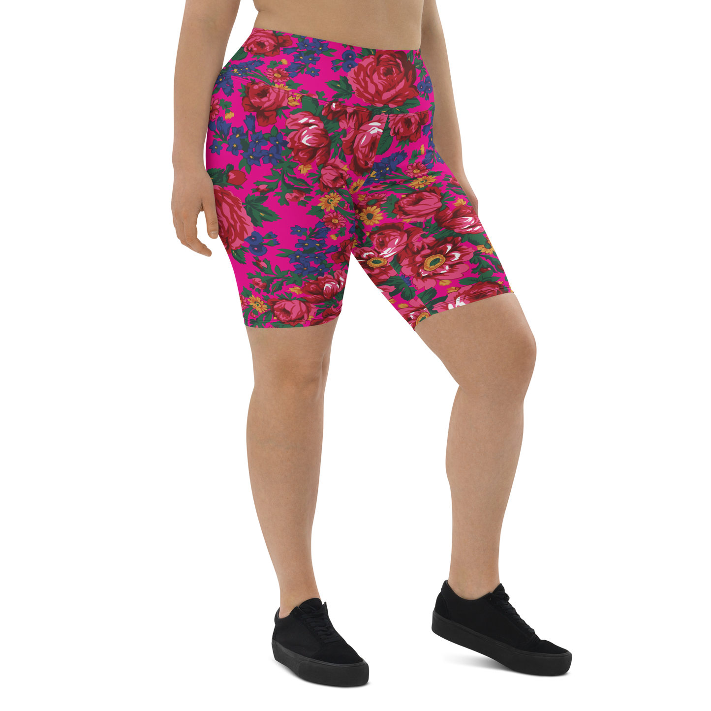 Kokum Floral (Pink) - Bike Shorts