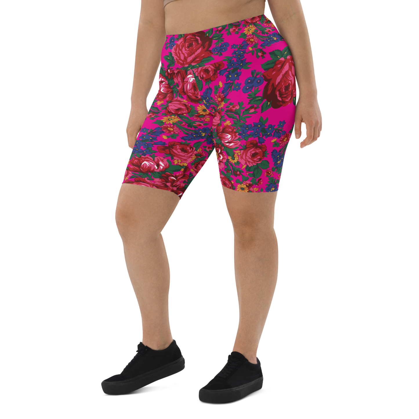 Kokum Floral (Pink) - Bike Shorts