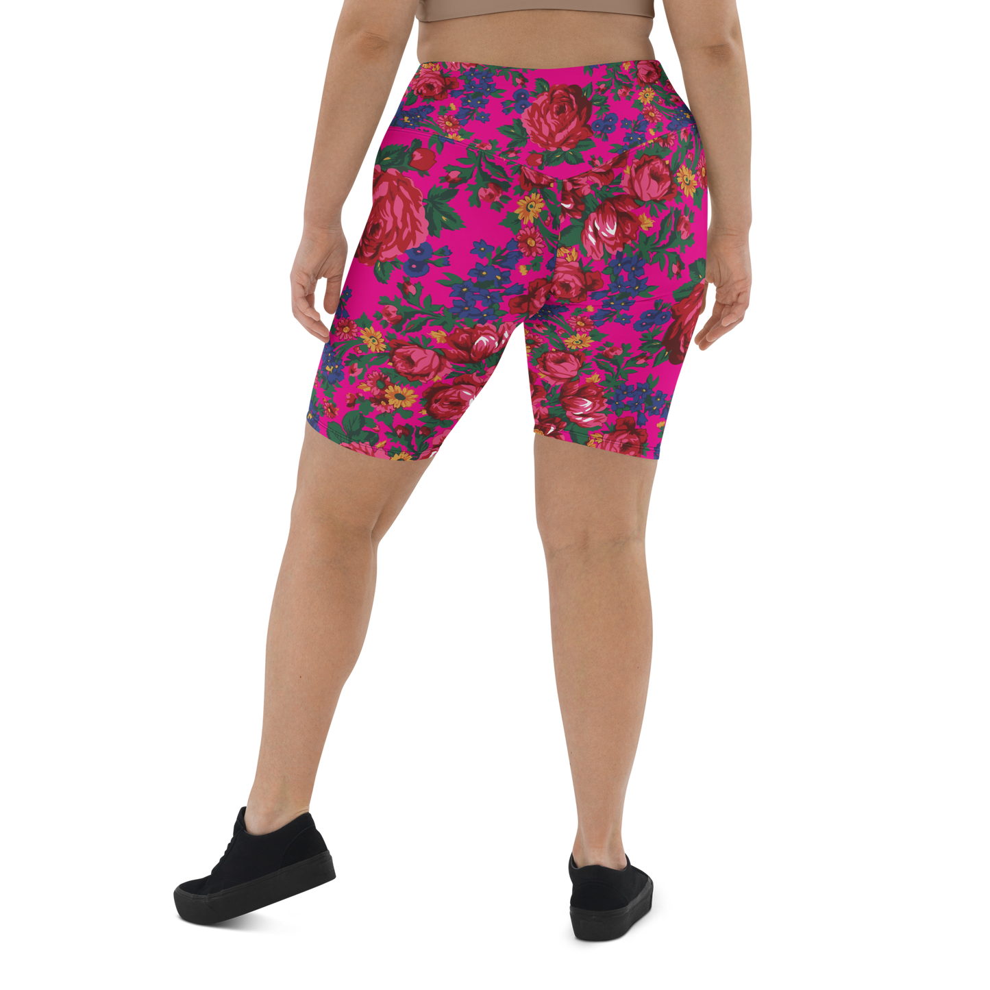Kokum Floral (Pink) - Bike Shorts