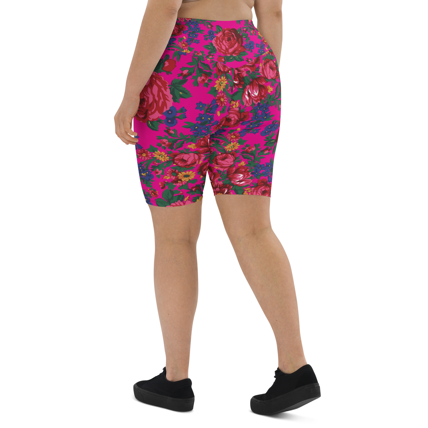 Kokum Floral (Pink) - Bike Shorts