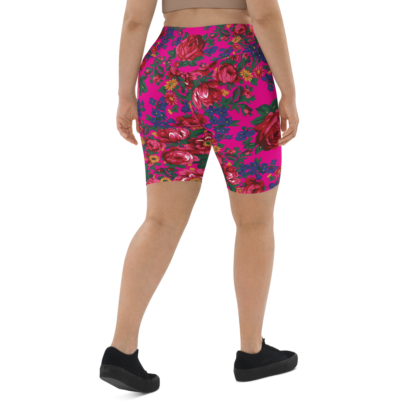 Kokum Floral (Pink) - Bike Shorts