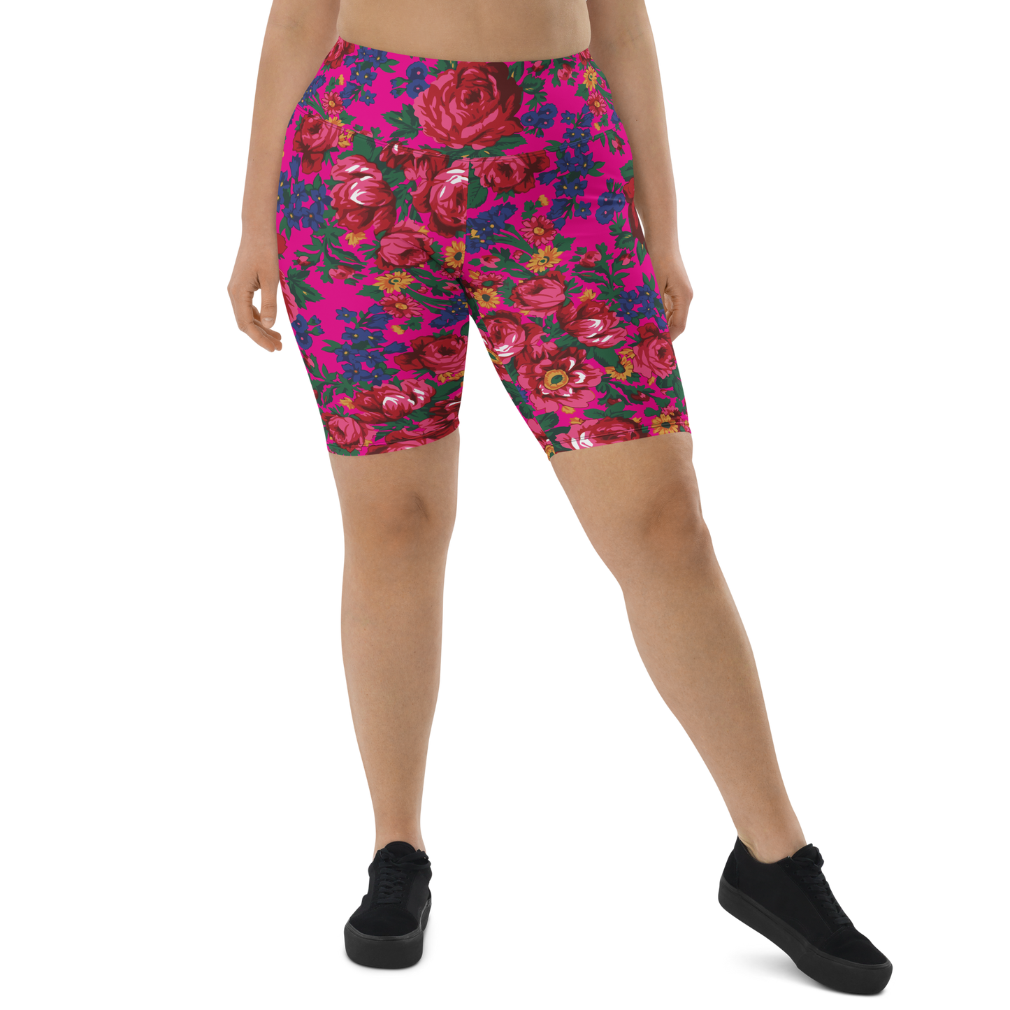 Kokum Floral (Pink) - Bike Shorts