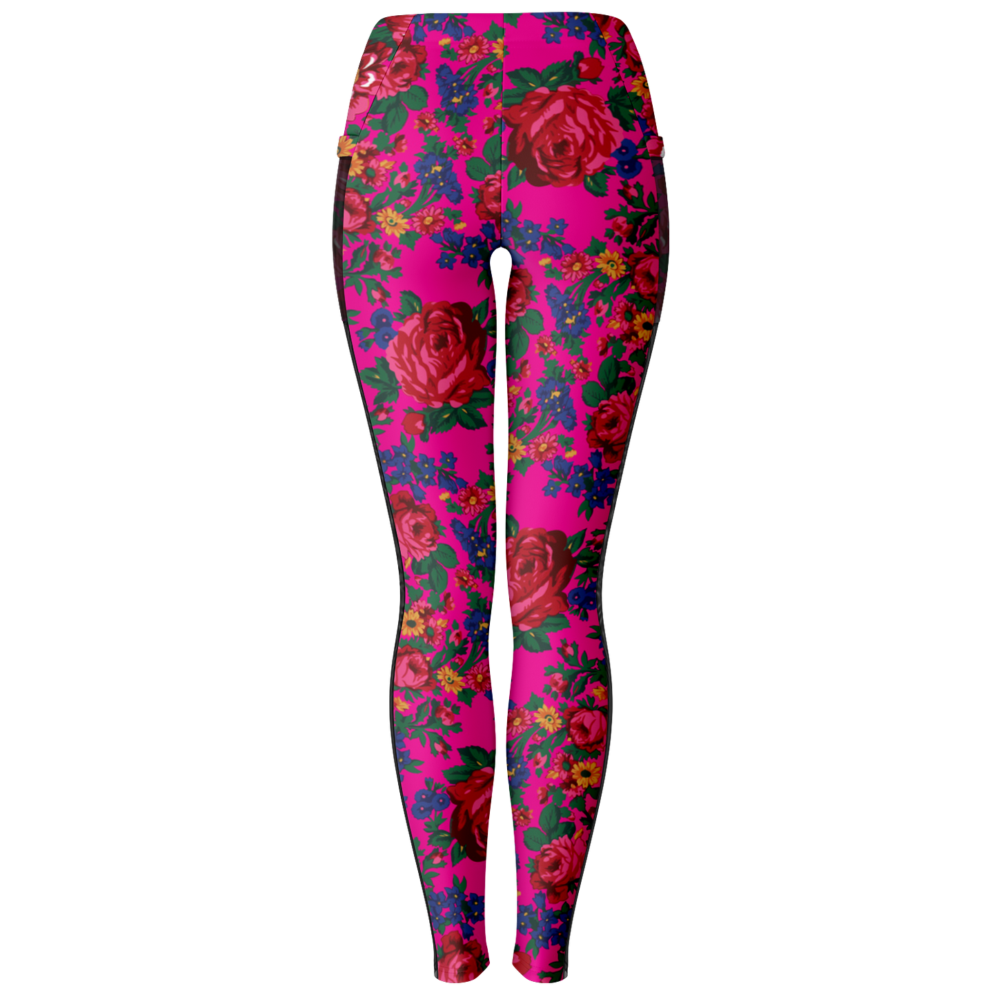 Kokum Floral (Pink) - Side Mesh with Pocket Legging