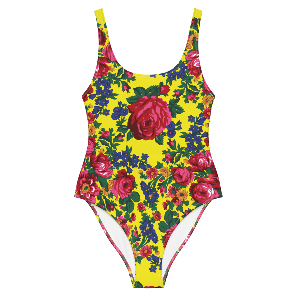 Kokum Floral (Yellow) - One Piece Swimsuit