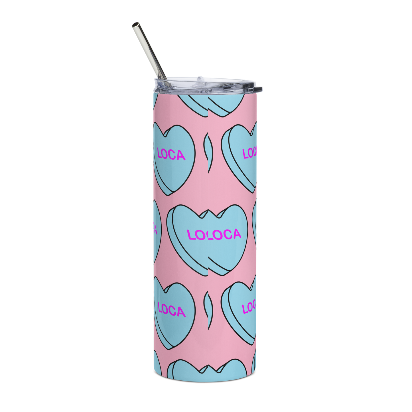Loca Candy Conversation Heart - Stainless steel tumbler