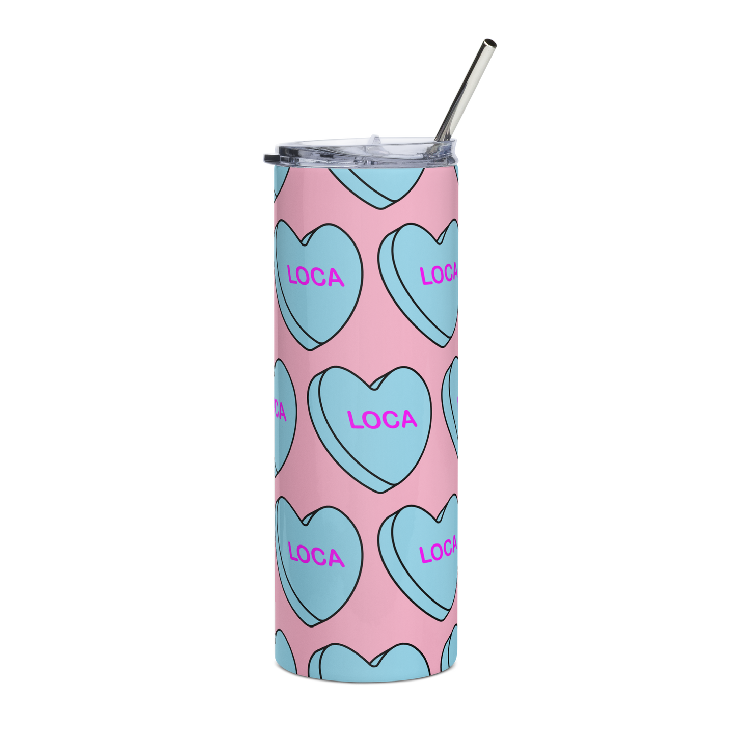 Loca Candy Conversation Heart - Stainless steel tumbler