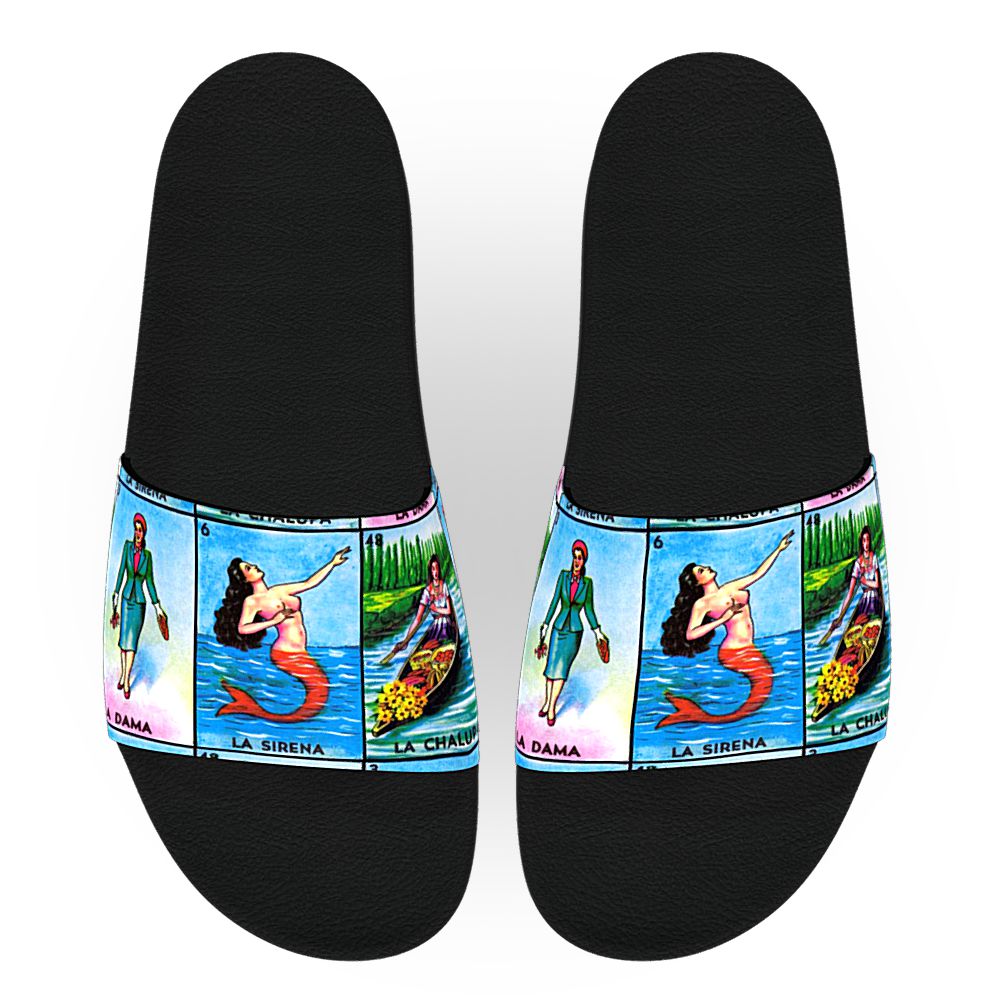 Lotería (Dama, Sirena, Chalupa) - Unisex Slide Sandal