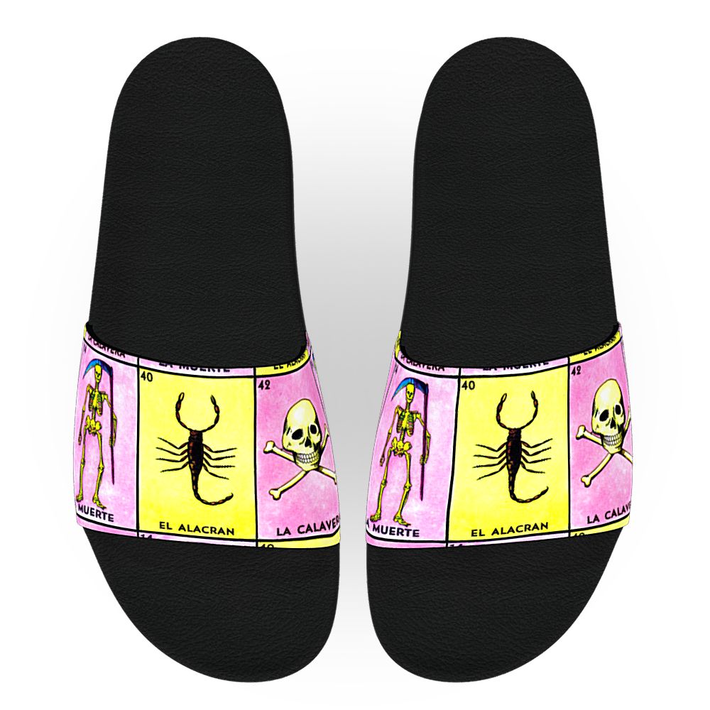 Lotería (Muerte, Alacran, Calavera) - Unisex Slide Sandal