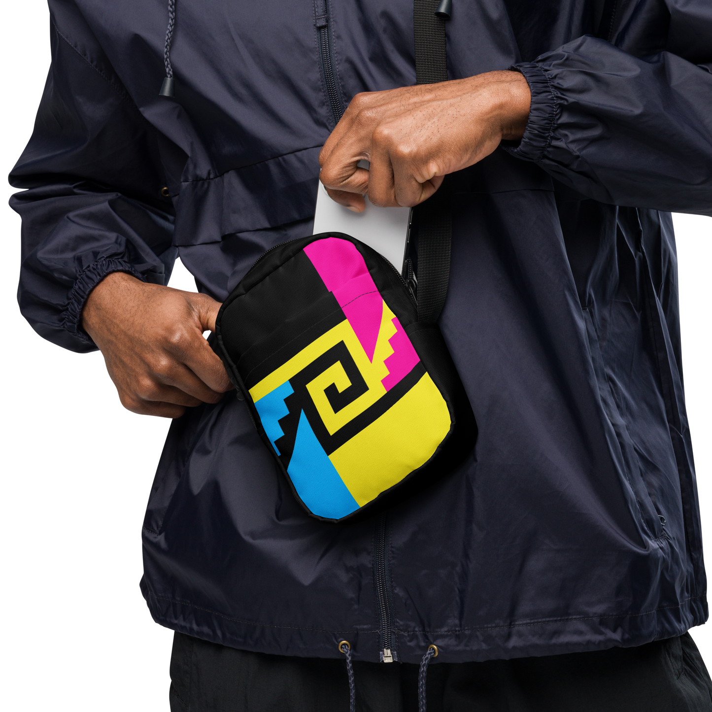 Mexica Chimalli (CMYK Colors) - Unisex Crossbody Bag