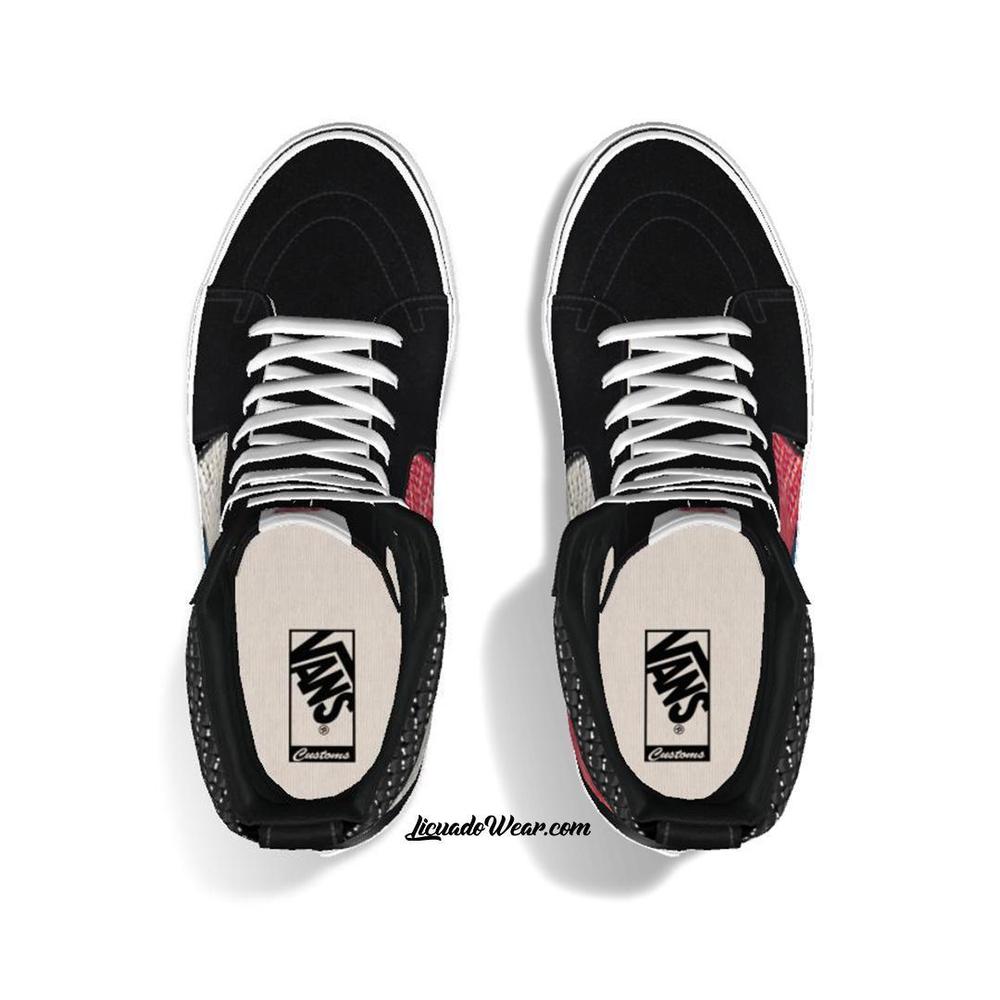 Mexica Medicine Wheel (Digital Beadwork) - S8-HI Custom VANS-Shoes-Licuado Wear