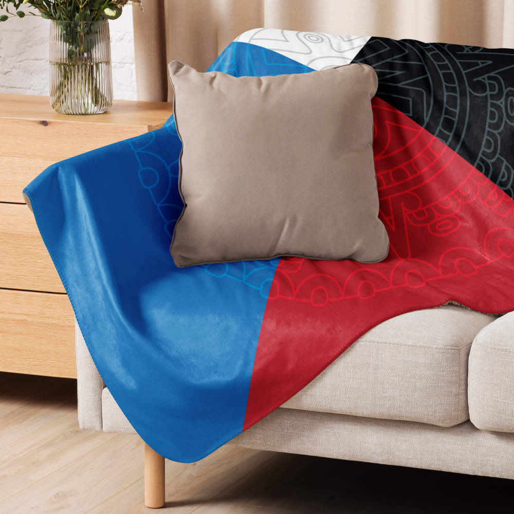 Mexica Nahui Ollin Four Directions - Sherpa blanket (2 sizes)