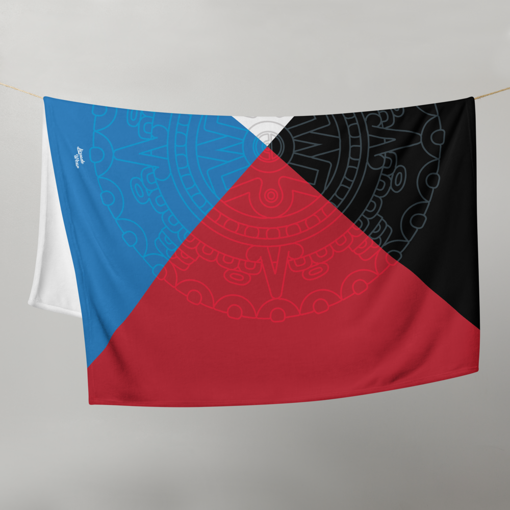 Mexica Nahui Ollin Four Directions - Throw Blanket