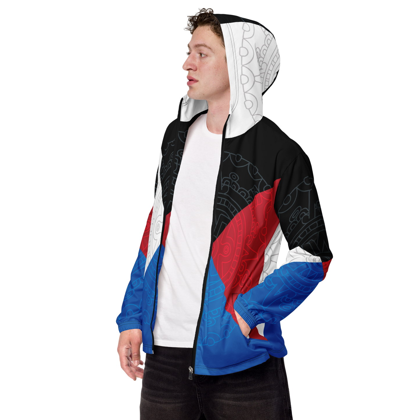 Mexica Nahui Ollin Four Directions - Unisex Windbreaker Jacket