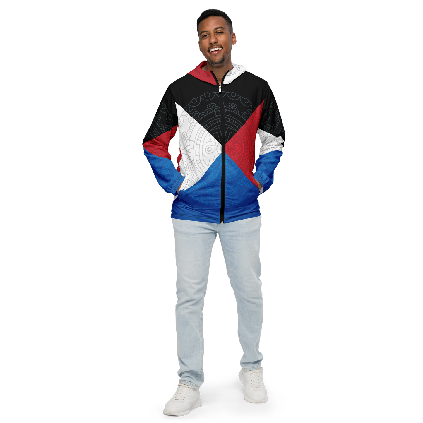 Mexica Nahui Ollin Four Directions - Unisex Windbreaker Jacket