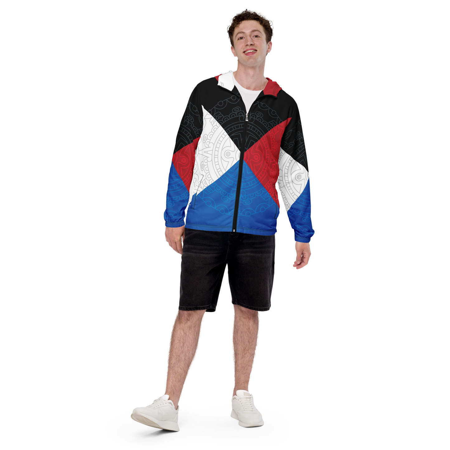 Mexica Nahui Ollin Four Directions - Unisex Windbreaker Jacket
