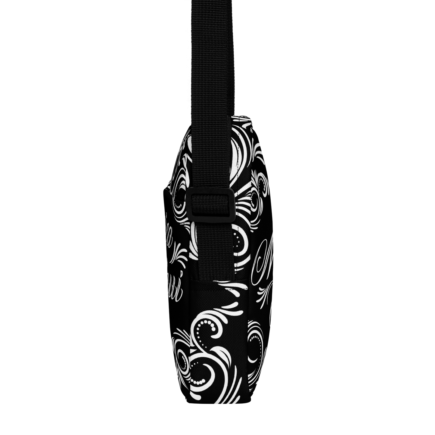 Mexica Tiahui (Black & White) - Unisex Crossbody Bag