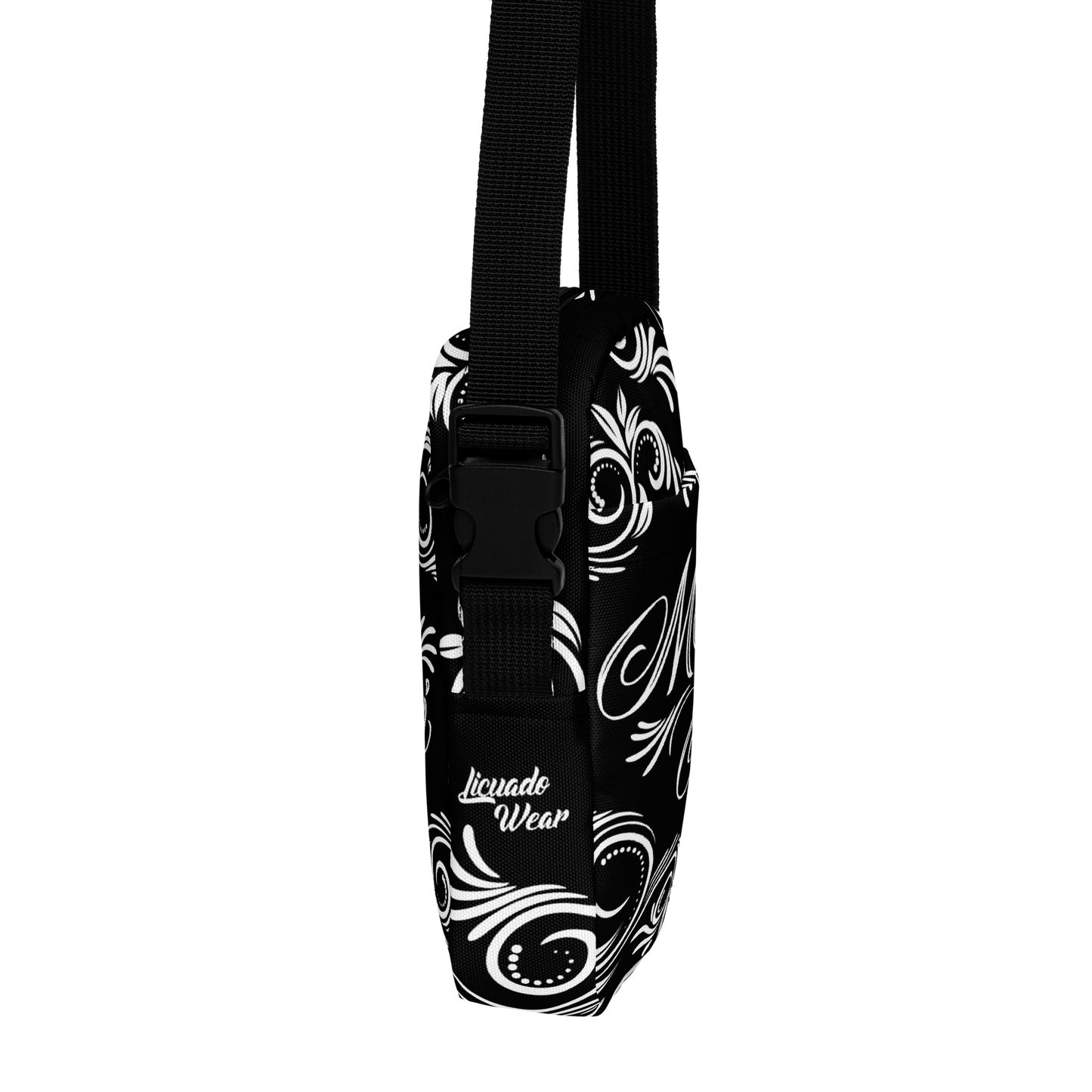 Mexica Tiahui (Black & White) - Unisex Crossbody Bag