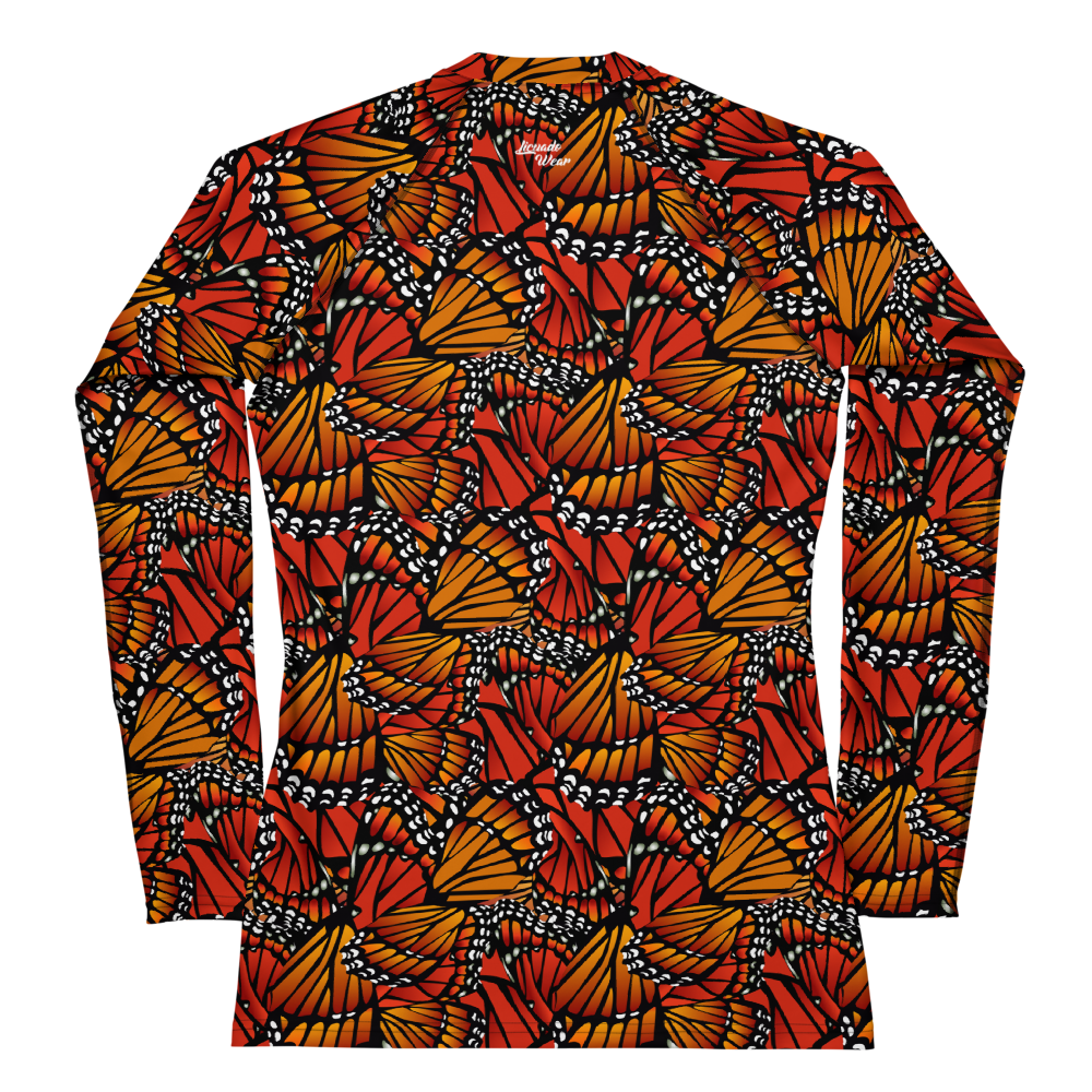 Monarch (Zacuanpapalotl) Ancestors - Women's Rash Guard Top
