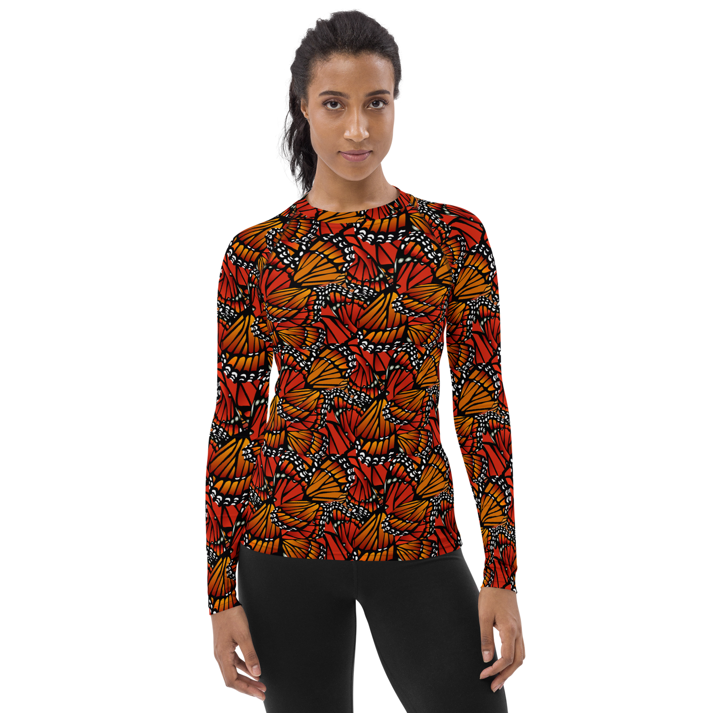 Monarch (Zacuanpapalotl) Ancestors - Women's Rash Guard Top