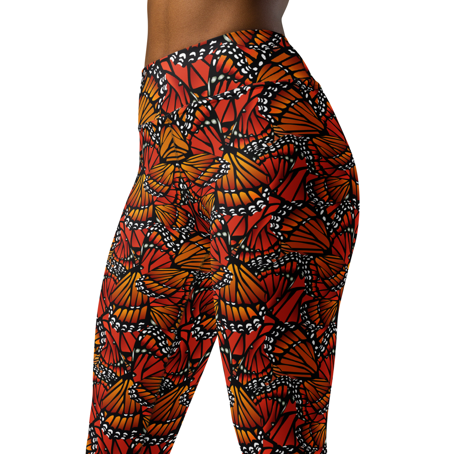 Monarch (Zacuanpapalotl) - High Waist Leggings