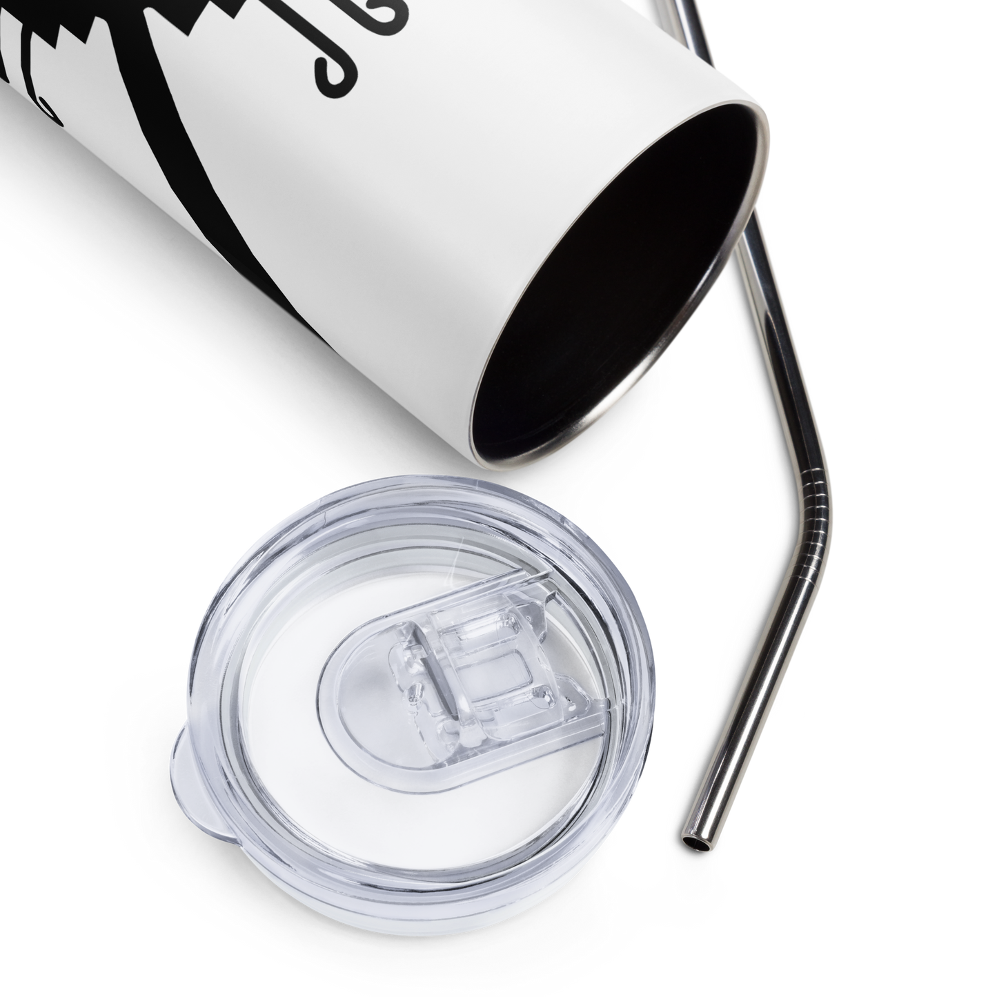 Nahui Papalotl or Hunab Ku (Black & White) - 20 oz. stainless steel hot & cold tumbler