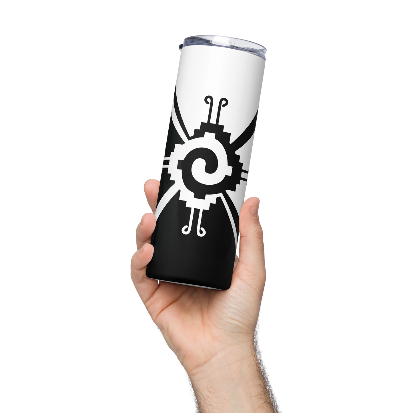 Nahui Papalotl or Hunab Ku (Black & White) - 20 oz. stainless steel hot & cold tumbler