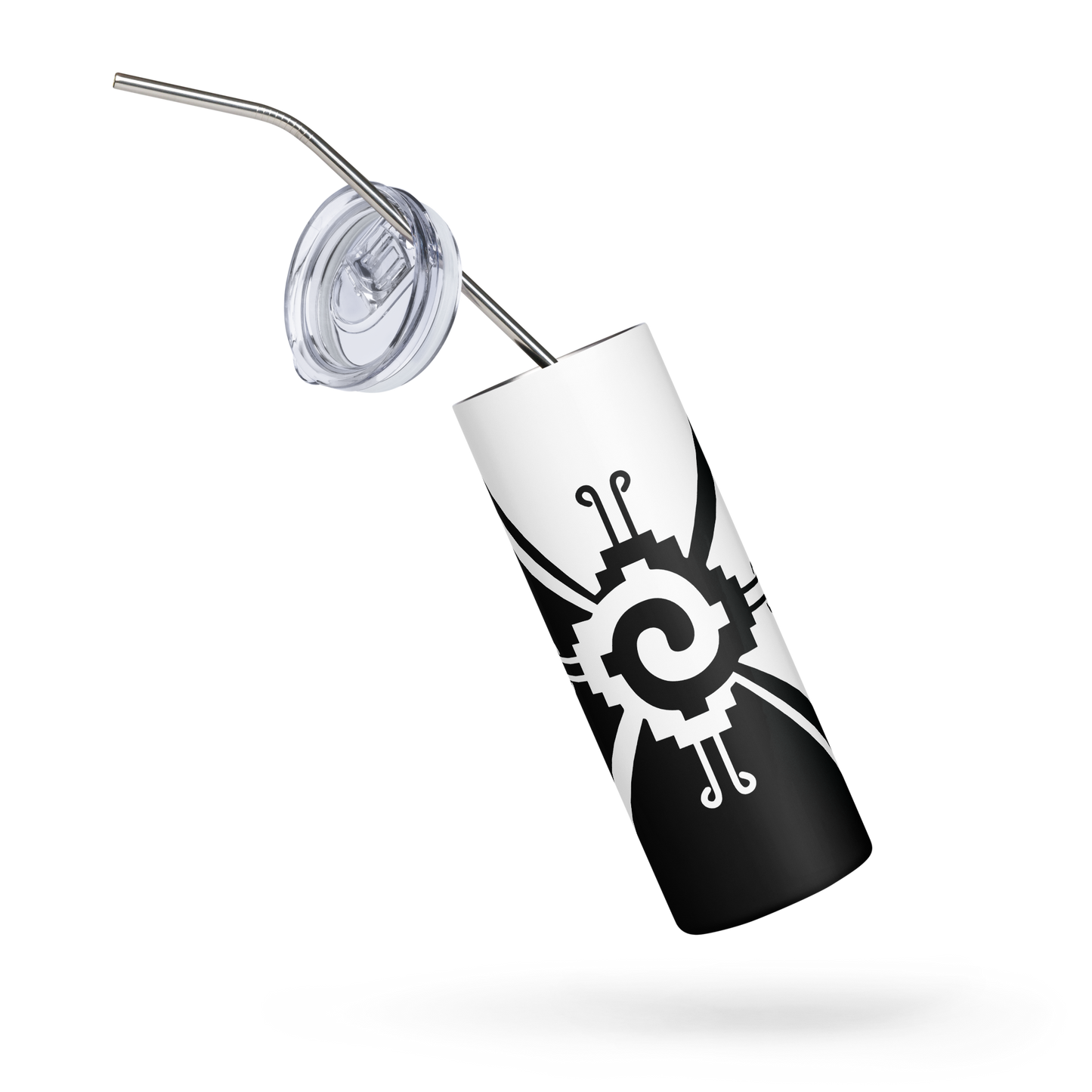 Nahui Papalotl or Hunab Ku (Black & White) - 20 oz. stainless steel hot & cold tumbler