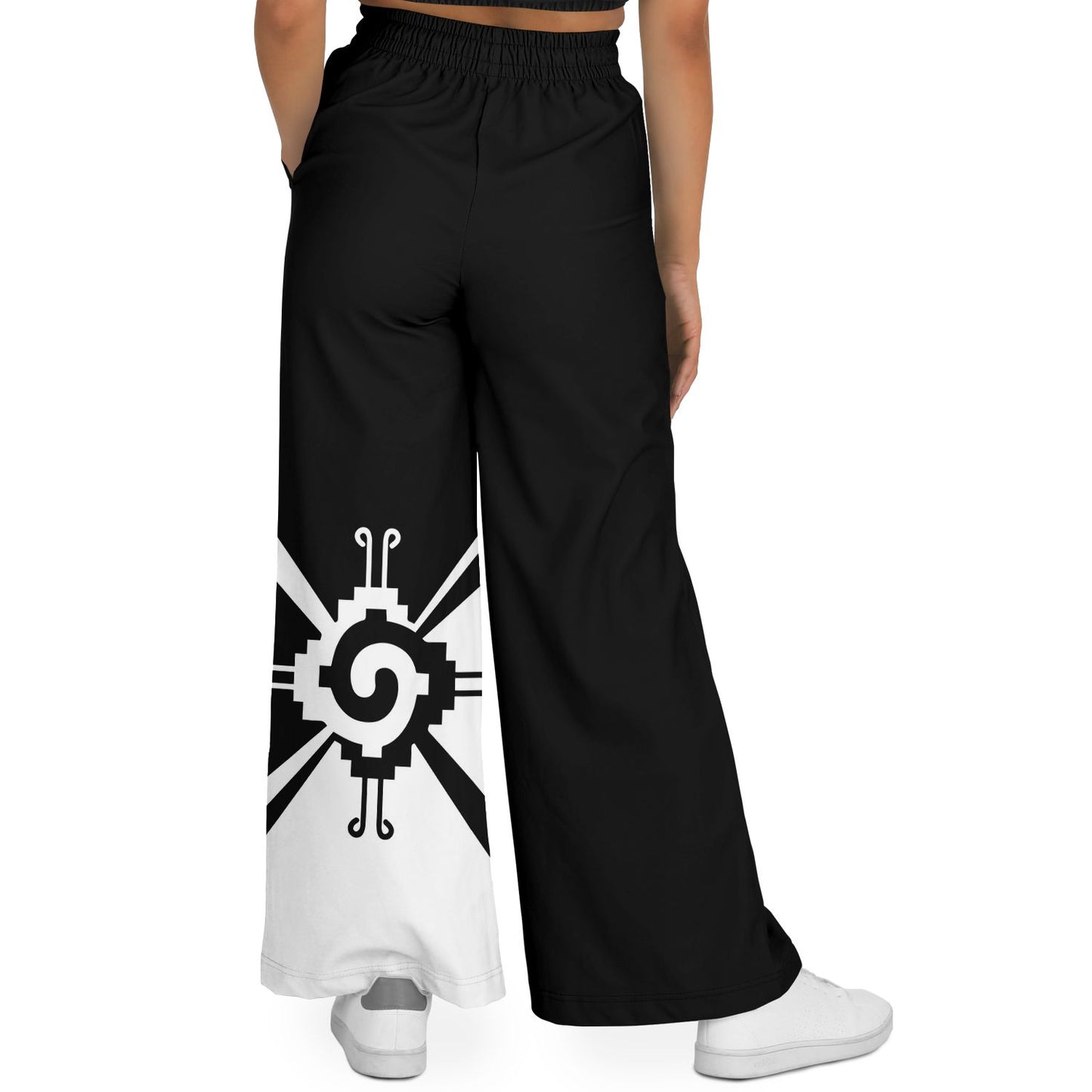 Nahui Papalotl or Hunab Ku (Black & White) - Flare Pant