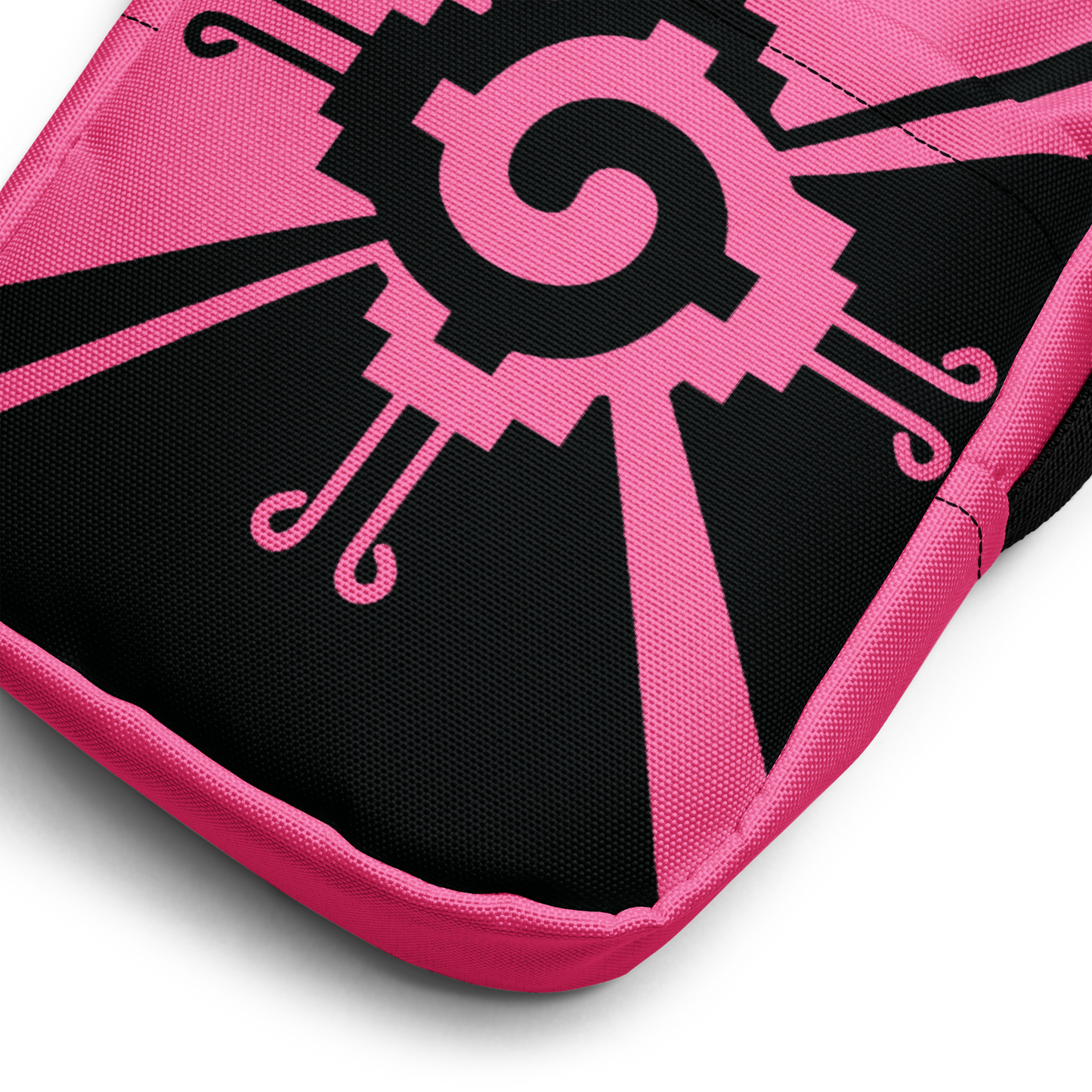Nahui Papalotl or Hunab Ku (Pink & Black) - Unisex Crossbody Bag
